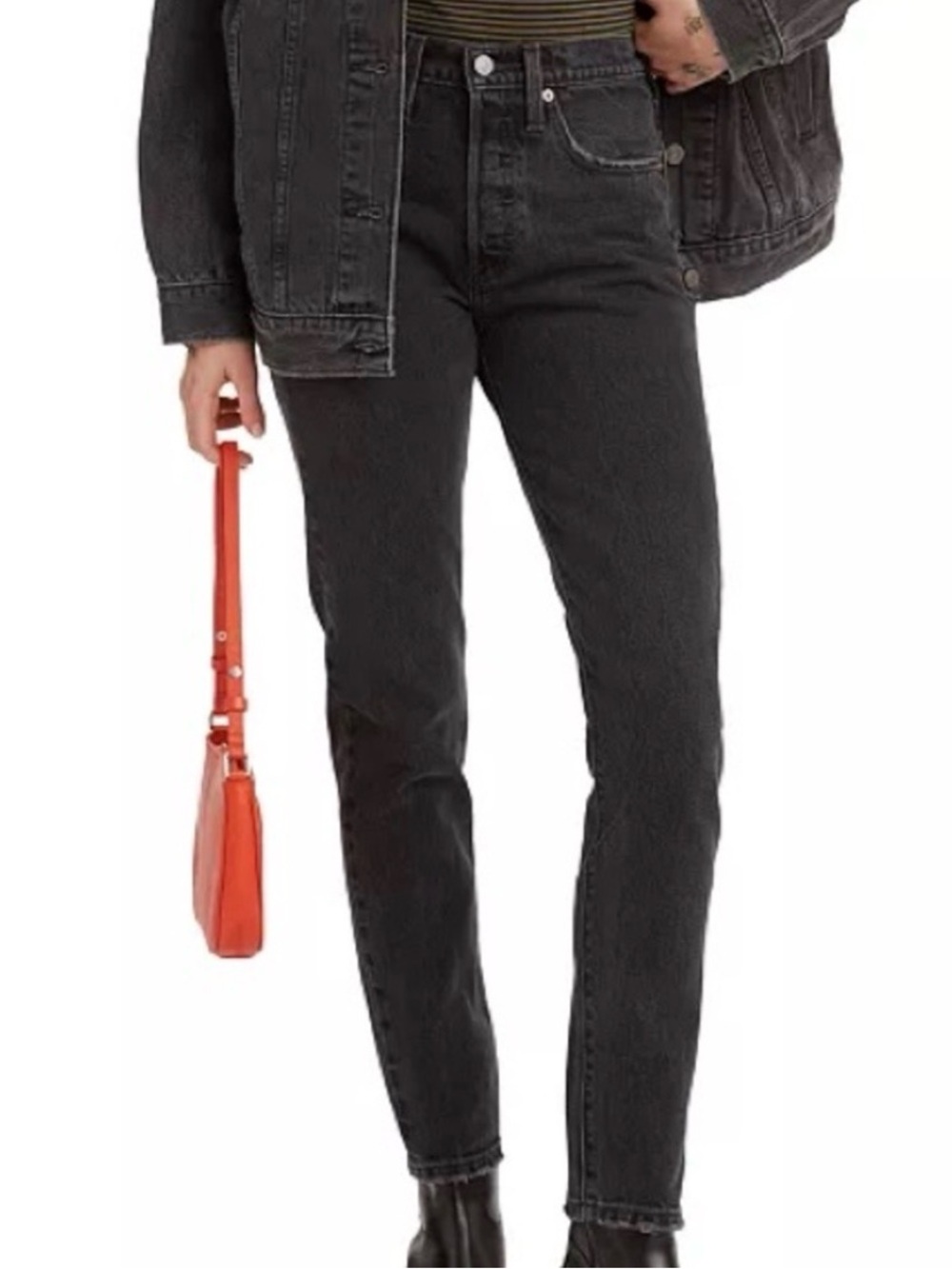 Levi's 501s Skinny Black Denim Jeans